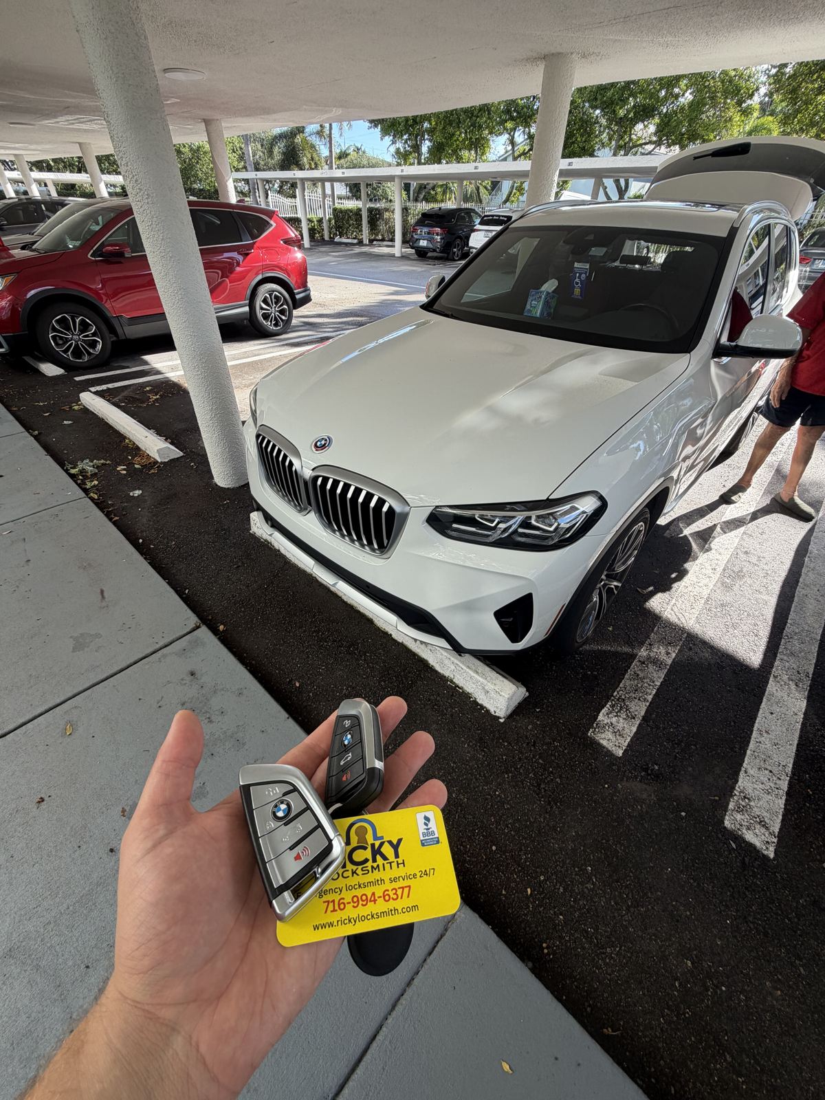 BMW X3 smart key fob programming on-site in South Florida