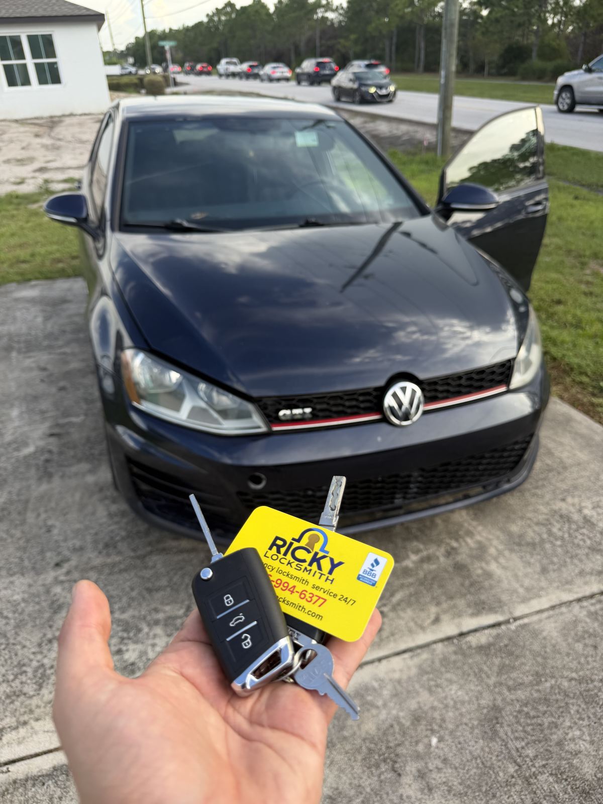 Volkswagen GTI key fob and spare key replacement by Ricky Locksmith in South Florida